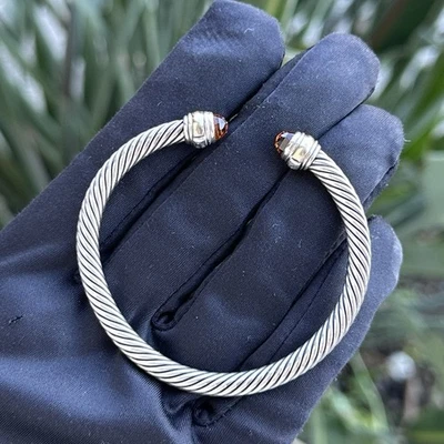 Brazalete David Yurman Cable Classics Oro 14K/Plata Esterlina Citrino Foto 1 de 4
