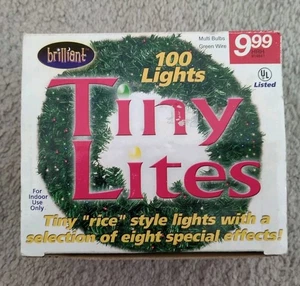 100 Tiny Lites-Rice Style-Multicolor-8 Special Lighting Effects- NOS-26 Feet - Picture 1 of 7