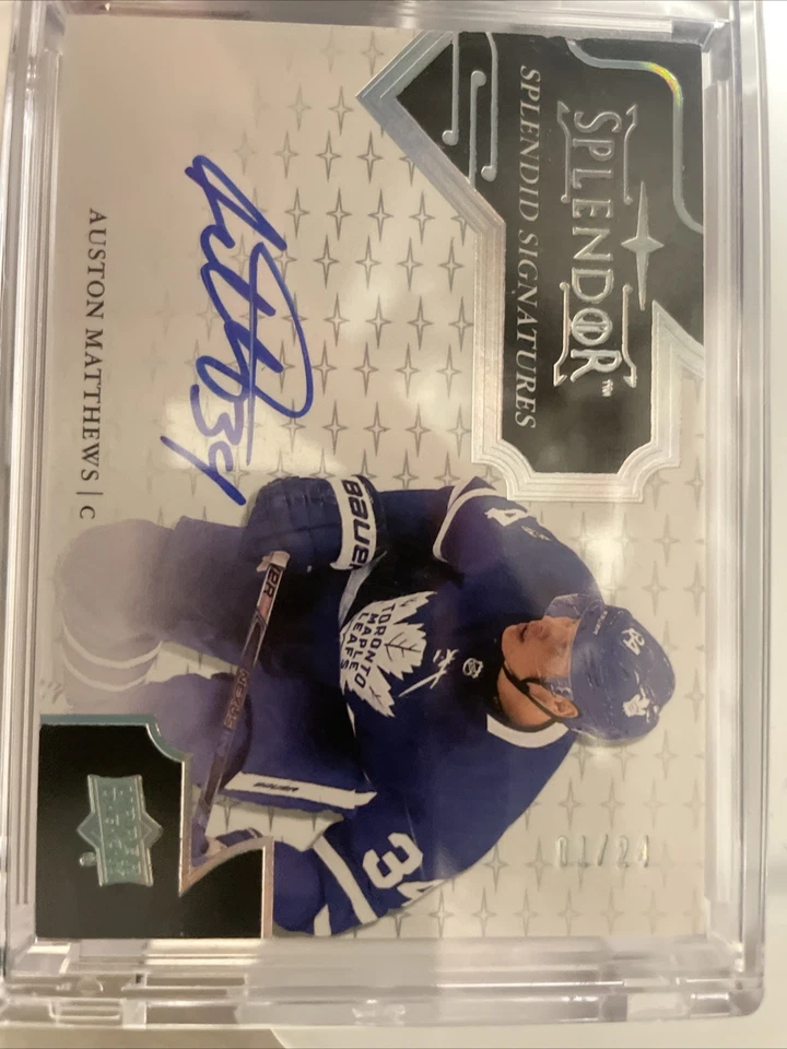 2017-18 Upper Deck Splendor - Splendid Signatures Auston Matthews #SA-AM /24 (AU - Image 1 of 3