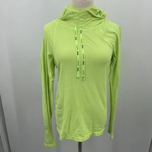Fila Damen Lauf Kapuzenshirt Large neongrün dehnbar Daumenlöcher - Bild 1 von 7