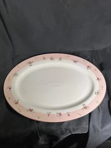 Vintage 2003 Laura Ashley Petite Fleur Porcelain Platter 14 in. - Picture 1 of 6
