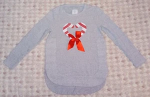 GIRLS COLOR TREE LONG SLEEVE SEQUIN CANDY CANE SWEATER SHIRT MED 10/12 VERY SOFT - Picture 1 of 9