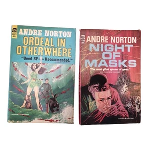 x2 Andre Norton Pulp Sci-Fi Ace Paperbacks Night Of Masks / Ordeal in Otherwhere - Picture 1 of 11