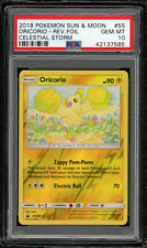 2018 POKEMON SUN MOON CELESTIAL STORM 55 ORICORIO-REVERSE FOIL-PSA 10 GEM MINT💎