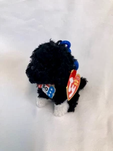 Ty Beanie Baby ❤️ BO THE WATER DOG 3" Key Clip New MWMT's - Picture 1 of 1