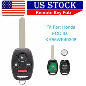 For 2008 2009 2010 2011 2012 Honda Accord Remote Control Key Fob KR55WK49308 - Foto 1 di 9