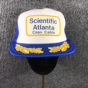 Vintage Scientific Atlanta Coax Cable Snap Back Mesh Back Trucker Hat Cap - Bild 1 von 10