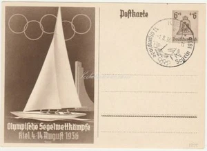Postal Stationery Germany German Empire, 1936. Kiel. Olympischen Segelwettkämpfe - Picture 1 of 3