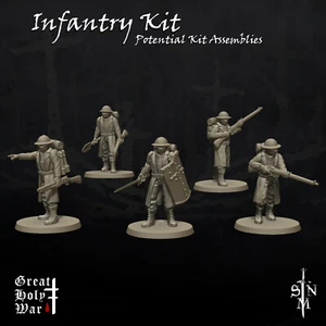 Great Holy War: Infantry Kit - Trench Crusaders - Grimdark Infantry - Picture 1 of 13