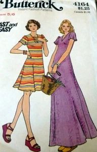 *SCHÖNES VINTAGE 70er Jahre KLEID Butterick Schnittmuster BRUSTUMFANG 28 - Bild 1 von 1