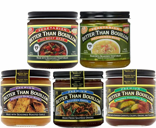 Better Than Bouillon Vegan Sampler - No Beef, No Chicken, Garlic, Onion, Veggie - Image 1 of 1