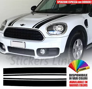 Adesivi cofano anteriore Mini Cooper COUNTRYMAN S D ONE strisce M2 fasce adesive - Foto 1 di 5