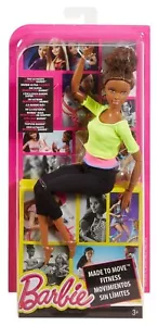 Barbie Made to Move Doll Yellow Top 22 Flexible Joints You Can Be Anything - Picture 1 of 4