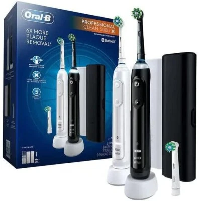 Oral-B Professional Clean 5000 X Cepillo de dientes eléctrico Paquete doble Foto 1 de 4