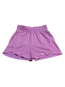 Nike Big Kids' Dri-FIT Breezy High-Waisted Training Shorts Girls SZ M Purple New - Picture 1 of 8