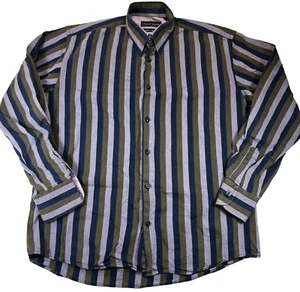David Smith Made In Australia Purple Striped Long Sleeved Shirt Size M - Picture 1 of 8