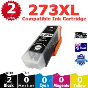 2x Compatible Black Ink Cartridge 273XL 273 For Epson XP XP510 XP520 XP700 XP600 - Picture 1 of 2