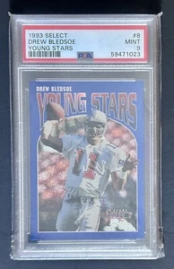1993 SCORE SELECT #8 YOUNG STARS DREW BLEDSOE PSA 9 MINT - Picture 1 of 2