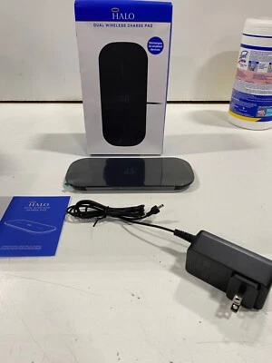 Halo Dual wireless charging pad made for apple airpods, iPhone, Samsung - Image 1 of 4