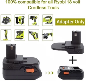 For Ridgid/AEG 18V Li-ion Battery Adapter to for Ryobi 18V Cordless Power Tools - Picture 1 of 8