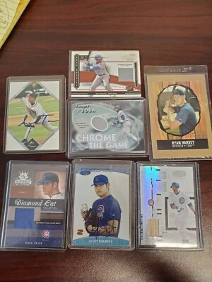 Chi Cubs 7 card lot auto jersey Uncut Rookie Sosa Derrek Lee Nolasco Mark Prior - Image 1 of 2