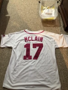 DETROIT TIGERS- DENNY MCLAIN SIGNED AUTOGRAPH CANCER JERSEY TRISTAR COA INSCRIPS - Picture 1 of 6