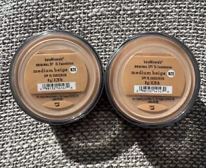 bareMinerals Original Medium Beige SPF 15 Loose Foundation 8g/0.28 Oz. PACK OF 2 - Picture 1 of 2