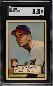 1952 Topps #268 Bob Lemon Cleveland Indians  HOF  SGC 3.5