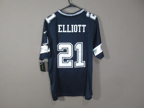 NWT Ezekiel Elliott #21 Dallas Cowboys Traded Player Jersey Navy Blue Sz XL Cover