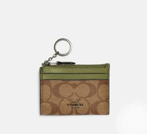 NWT Coach Mini Skinny ID case in signature canvas - Picture 1 of 3