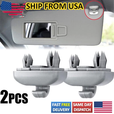2Pcs 8U0857562A Gray Sun Visor Clip Hook For Audi A1 A3 A4 A5 Q3 Q5 S3 S4 S5 TT Foto 1 de 4
