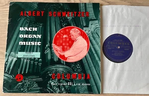COLUMBIA 33CX 1084 BACH MENDELSSOHN ORGAN WORKS LP SCHWEITZER (1950's) EX++ - Bild 1 von 2
