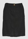 Linen Skirt Blue Black Ex High Street Brand Size 6 to 18 RRP &#163;22