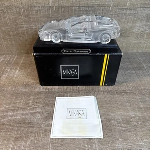 Ferrari Testarossa 1984 plomo cristal clásicos con soporte de exhibición de madera Mikasa 7"" - Imagen 1 de 14