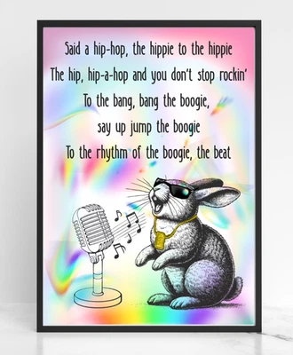 Impresión de póster Sugarhill Gang A4, arte divertido de póster de raperos deleite, decoración de pared Foto 1 de 4