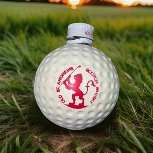 Vintage St Andrews Scotch Whisky Flasche Golfball leer Miniatur - Bild 1 von 9