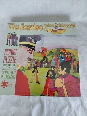 Vintage Sealed "THE BEATLES YELLOW SUBMARINE"  JIGSAW PUZZLE  500 pcs 19"×19" - Image 1 of 4