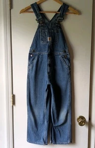 Carhartt Size 7 Denim Bib Overalls Kids Carhartt Master Cloth - Picture 1 of 7