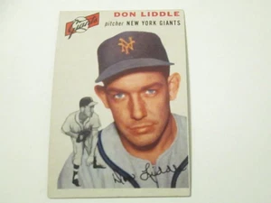 1954 Topps Baseball #225 Don Liddle New York Giants nrmt - Picture 1 of 1