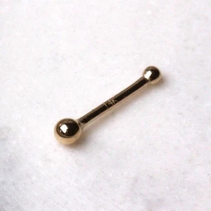 14Kt Yellow Gold Stud Nose Ring with a Ball - Picture 1 of 2