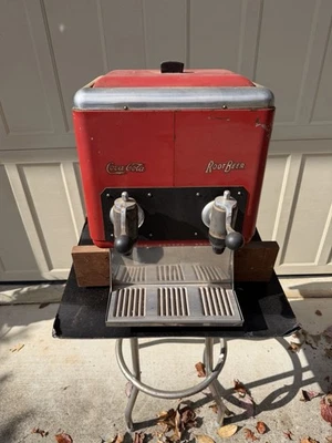 Dispensador de fuente de soda de doble mango Coca Cola años 30 Art Deco original Foto 1 de 4