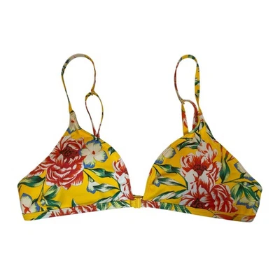 OUT FROM UNDER Women's Size L Sweetheart Yellow Floral Underwire Bikini Top NWOT - Image 1 of 4