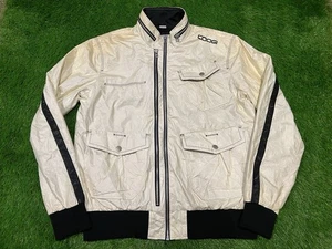COOGI Australia C69 Shimmering Tan Off White Full Zip Bomber Jacket Men’s LARGE - Picture 1 of 7