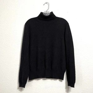 Croft & Barrow Black Cashmere Turtleneck Womens Size L Made in Australia REPAIRS - Picture 1 of 8