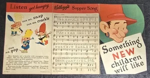Vintage Kellogg’s Rice Krispies Advertising Story Supper Song Piano Music 1931 - Picture 1 of 3