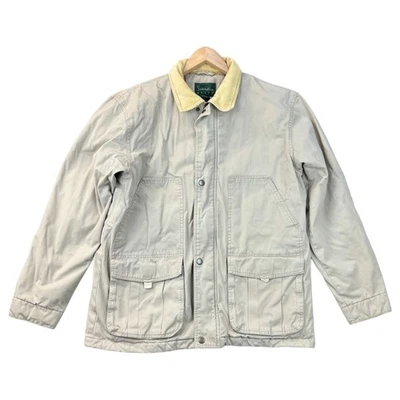 Casaco de campo vintage Scandia Woods celeiro colarinho de veludo utilitário de lona tamanho M - Imagem 1 de 4