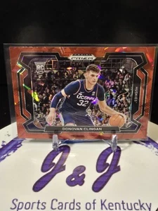#95 2024-25 Prizm Draft Picks Red Ice Variation Donovan Clingan Rookie - Picture 1 of 2