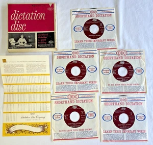 Disco de dictado ~ entrenamiento taquigráfico ~ #42 cartas comerciales ~ 45 rpm ~ 5 registros - Imagen 1 de 13