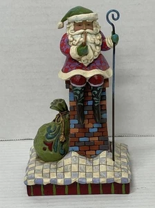 Figura de Papá Noel en la chimenea Jim Shore Heartwood Creek 2007 #4008935 - Imagen 1 de 6