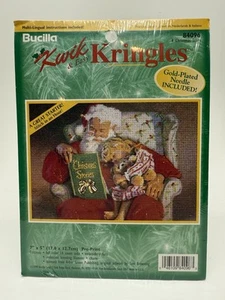 Bucilla Kwik & Easy Kringles Una storia di Natale 7” X 5” NOS 1999 Babbo Natale 84096 - Foto 1 di 2